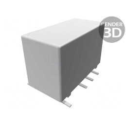 Releu Electromagnetic DPDT 12VDC SMT | Electronic-mag.ro | Componente Electronice