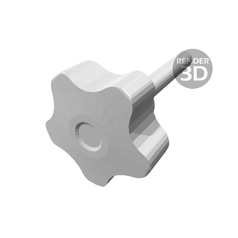 Buton Reglabil Negru Ø40mm M8 50mm | Electronic-mag.ro | Componente Electronice