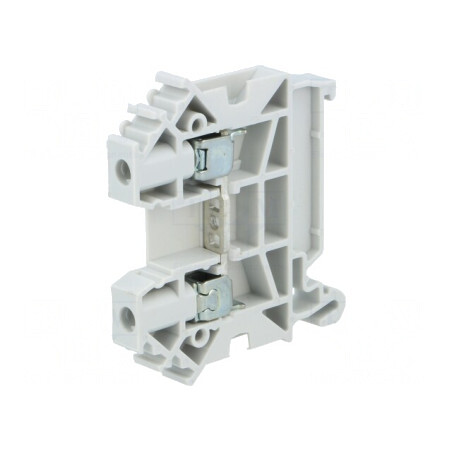 Conector Îmbinare Șine 0,5-6mm² 2 Borne Gri 6,4mm | Electronic-mag.ro | Componente Electronice