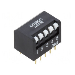 Comutator DIP-SWITCH 5 Secțiuni ON-OFF 0.025A 24VDC | Electronic-mag.ro | Componente Electronice
