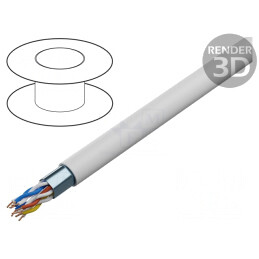 Cablu Telecomunicații 5x2x0,8mm Cu PVC Alb | Electronic-mag.ro | Componente Electronice