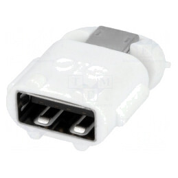 Adaptor OTG USB 2.0 Alb Micro-USB la USB-A | Electronic-mag.ro | Componente Electronice