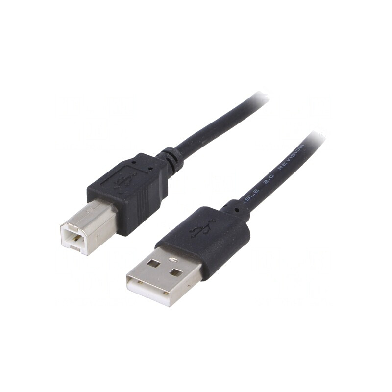 Cablu USB 2.0 A-B 1,8m Negru | Electronic-mag.ro | Componente Electronice