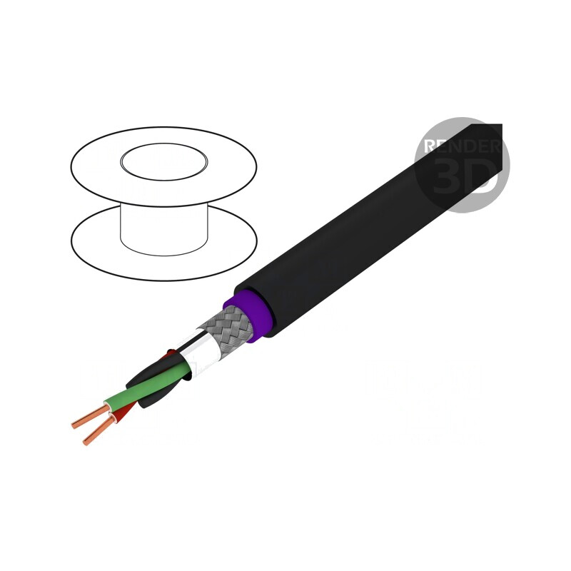 Cablu Electric Sârmă Cu 1x2x0.64mm PVC Negru | Electronic-mag.ro | Componente Electronice