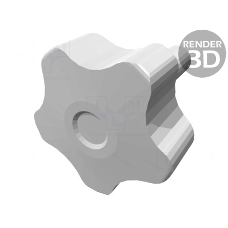 Buton Reglabil Negru Ø32mm M8 | Electronic-mag.ro | Componente Electronice