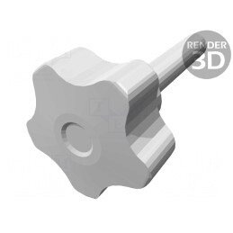 Buton de Reglare Ø 32mm M8 Capac Negru | Electronic-mag.ro | Componente Electronice