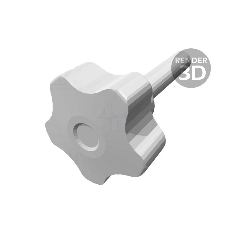 Buton de Reglare Ø 32mm M8 Capac Negru | Electronic-mag.ro | Componente Electronice