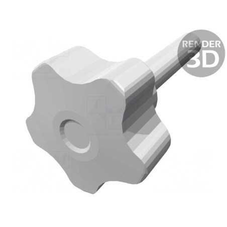 Buton de Reglare Ø 32mm M8 Capac Negru | Electronic-mag.ro | Componente Electronice