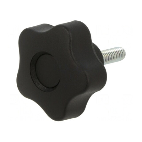 Buton de reglare negru Ø40mm Filet M6 20mm | Electronic-mag.ro | Componente Electronice