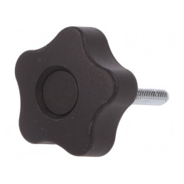 Buton de Reglare Negru 40mm M6 | Electronic-mag.ro | Componente Electronice