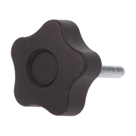Buton de Reglare Negru 40mm M6 | Electronic-mag.ro | Componente Electronice