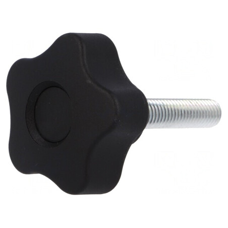Buton de Reglare 40mm Negru M8 | Electronic-mag.ro | Componente Electronice
