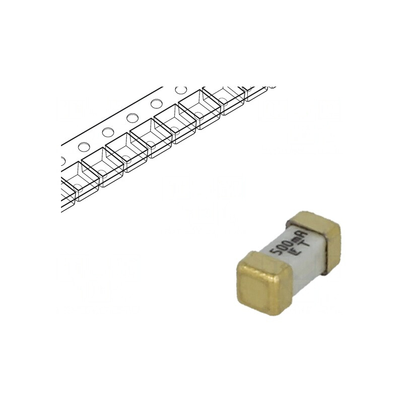 Siguranță Întârziere 500mA 125V SMD | Electronic-mag.ro | Componente Electronice