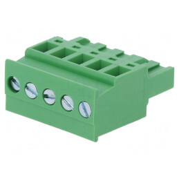 Regletă de Conexiuni Deconectabilă 5mm 5 Piste În Unghi Mufă | Electronic-mag.ro | Componente Electronice