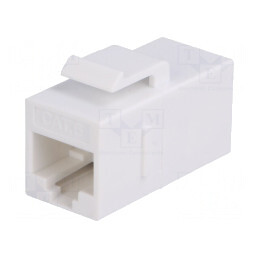Adaptor Soclu Cat 6 Keystone Alb 8p8c Ne-ecranat | Electronic-mag.ro | Componente Electronice