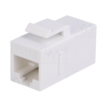 Adaptor Soclu Cat 6 Keystone Alb 8p8c Ne-ecranat | Electronic-mag.ro | Componente Electronice