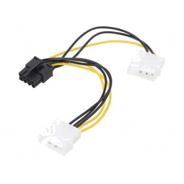 Cablu de Alimentare Molex la PCIe 8pin 0,15m | Electronic-mag.ro | Componente Electronice