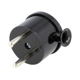 Conector Alimentare AC 2P 230V 16A Negru | Electronic-mag.ro | Componente Electronice