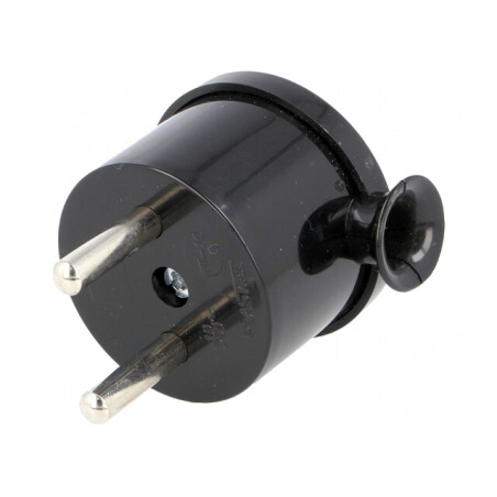 Conector Alimentare AC 2P 230V 16A Negru | Electronic-mag.ro | Componente Electronice