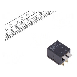 Comutator DIP-Switch 2 Secțiuni SMT 0.1A 5VDC | Electronic-mag.ro | Componente Electronice
