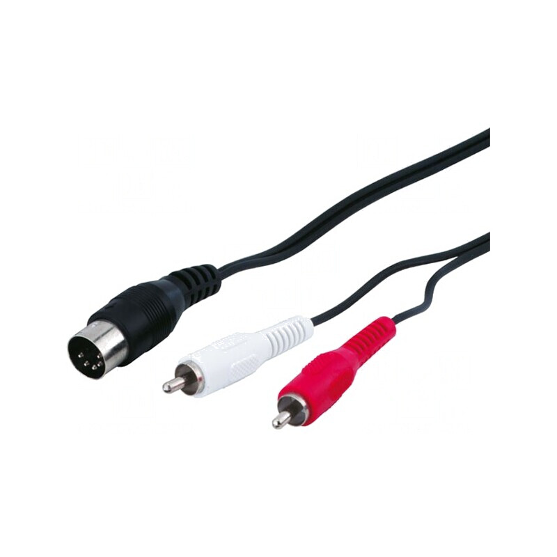 Cablu DIN 5pin la RCA x2 1.5m | Electronic-mag.ro | Componente Electronice