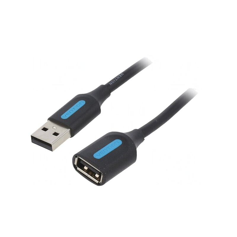 Cablu USB 2.0 A-A Negru 1m | Electronic-mag.ro | Componente Electronice