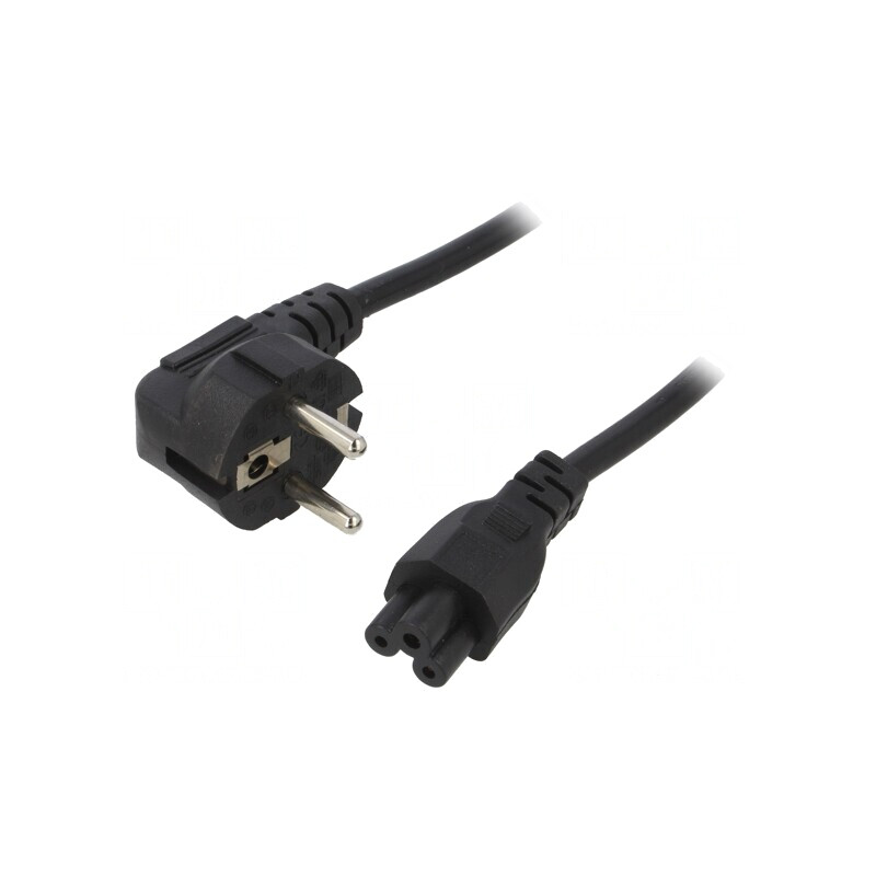 Cablu Alimentare 3x0,5mm2 cu Ştecăr în Unghi și Conector IEC C5 | Electronic-mag.ro | Componente Electronice Cablu Alimentare 3x0,5mm2 cu Ştecăr în Unghi și Conector IEC C5 | Electronic-mag.ro | Componente Electronice