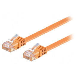 Patch Cord U/UTP Cat6 Cu PVC Portocaliu 1,5m | Electronic-mag.ro | Componente Electronice