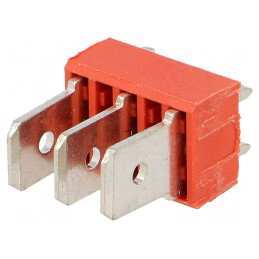 Terminal: conector spadă; 6,4mm; 0,8mm; THT; oţel; cositorit; 500V