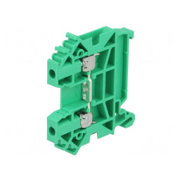 Îmbinare șine 0,5-4mm2 2 borne verde TS35 | Electronic-mag.ro | Componente Electronice