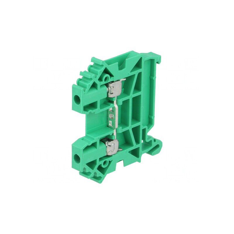 Îmbinare șine 0,5-4mm2 2 borne verde TS35 | Electronic-mag.ro | Componente Electronice