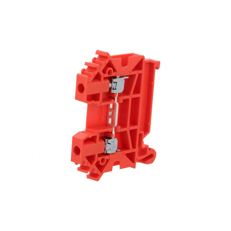 Conector de Șine Roșu 0,5-4mm2 2 Borne TS35 | Electronic-mag.ro | Componente Electronice