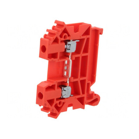 Conector de Șine Roșu 0,5-4mm2 2 Borne TS35 | Electronic-mag.ro | Componente Electronice
