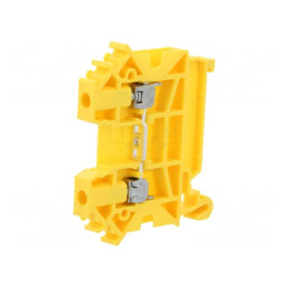 Conector de Îmbinare pentru Șine 0,5-4mm2, 2 Borne, Galben, TS35 | Electronic-mag.ro | Componente Electronice