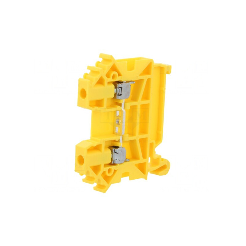 Conector de Îmbinare pentru Șine 0,5-4mm2, 2 Borne, Galben, TS35 | Electronic-mag.ro | Componente Electronice