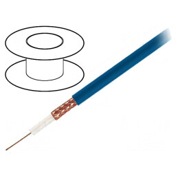 Cablu coaxial RG59 flexibil albastru 2kVAC | Electronic-mag.ro | Componente Electronice