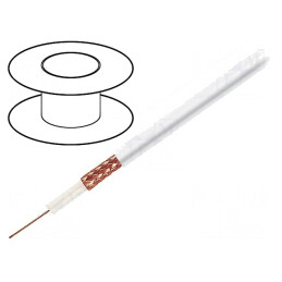 Cablu coaxial RG59 flexibil 100m alb | Electronic-mag.ro | Componente Electronice