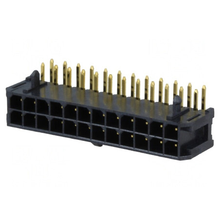 Soclu cablu-placă Minitek Pwr 3.0 3mm 24 PIN 5A THT | Electronic-mag.ro | Componente Electronice
