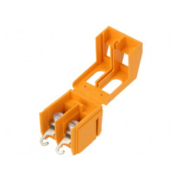 Conector Transformator Piste 2 Portocaliu 0.75-2.5mm2 | Electronic-mag.ro | Componente Electronice