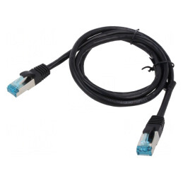 Patch Cord F/UTP Cat5e PVC Negru 1m | Electronic-mag.ro | Componente Electronice