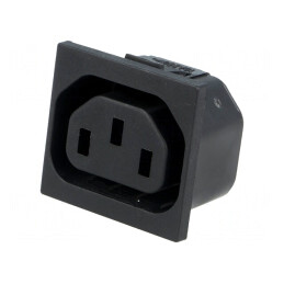 Conector Alimentare AC IEC 60320 10A 250V Mamă | Electronic-mag.ro | Componente Electronice