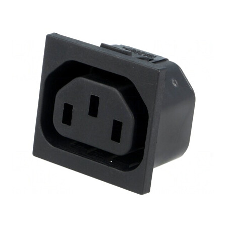Conector Alimentare AC IEC 60320 10A 250V Mamă | Electronic-mag.ro | Componente Electronice