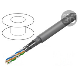 Cablu de rețea ETHERLINE® LAN 500 F/UTP gri | Electronic-mag.ro | Componente Electronice