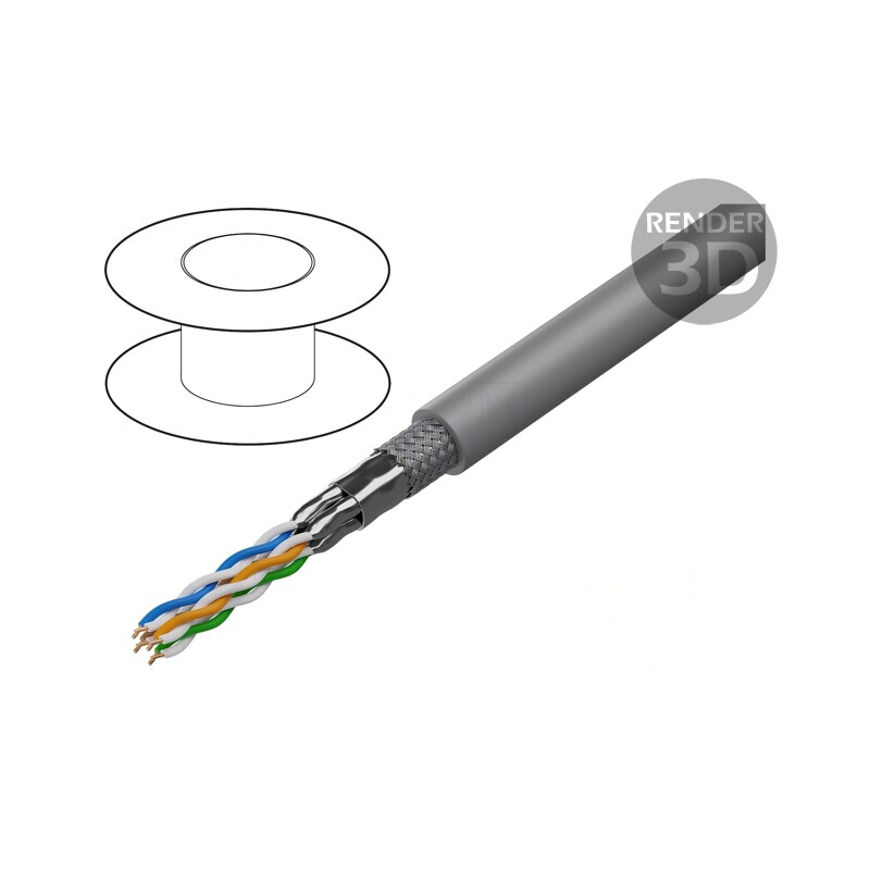 Cablu de rețea ETHERLINE® LAN 500 F/UTP gri | Electronic-mag.ro | Componente Electronice Cablu de rețea ETHERLINE® LAN 500 F/UTP gri | Electronic-mag.ro | Componente Electronice