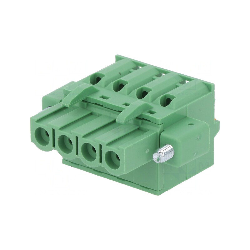 Regletă de conexiuni deconectabilă 5mm 4 piste drept mufă | Electronic-mag.ro | Componente Electronice