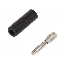 Mufă Banană 4mm Neagră 10A 50VDC | Electronic-mag.ro | Componente Electronice