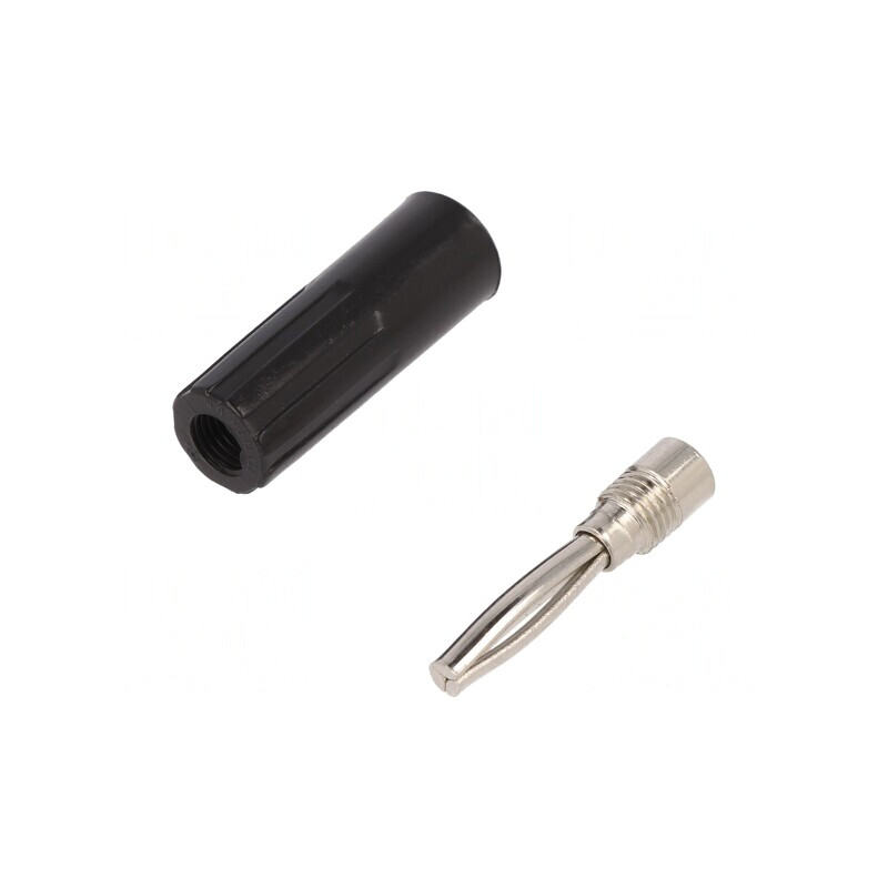 Mufă Banană 4mm Neagră 10A 50VDC | Electronic-mag.ro | Componente Electronice
