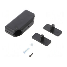 Carcasă alarmă ABS neagră 35x72x18 mm | Electronic-mag.ro | Componente Electronice