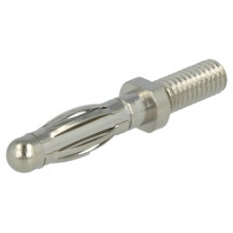 Mufă Banană 4mm 32A Nichelată M4 | Electronic-mag.ro | Componente Electronice