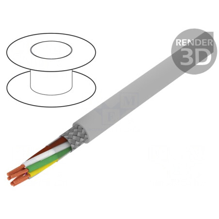 Cablu ecranat BiT LiYCY 6x0,5mm2 cu tresă de cupru cositorit | Electronic-mag.ro | Componente Electronice